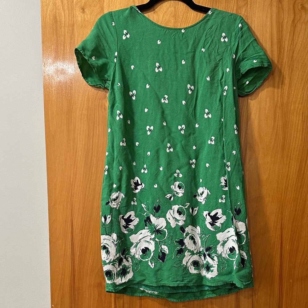 Abercrombie & Fitch Green Floral Print Mini Dress